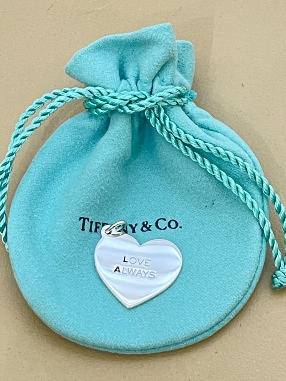 Tiffany & Co. Love Always Los Angeles Heart Charm Pendant Rare Limited